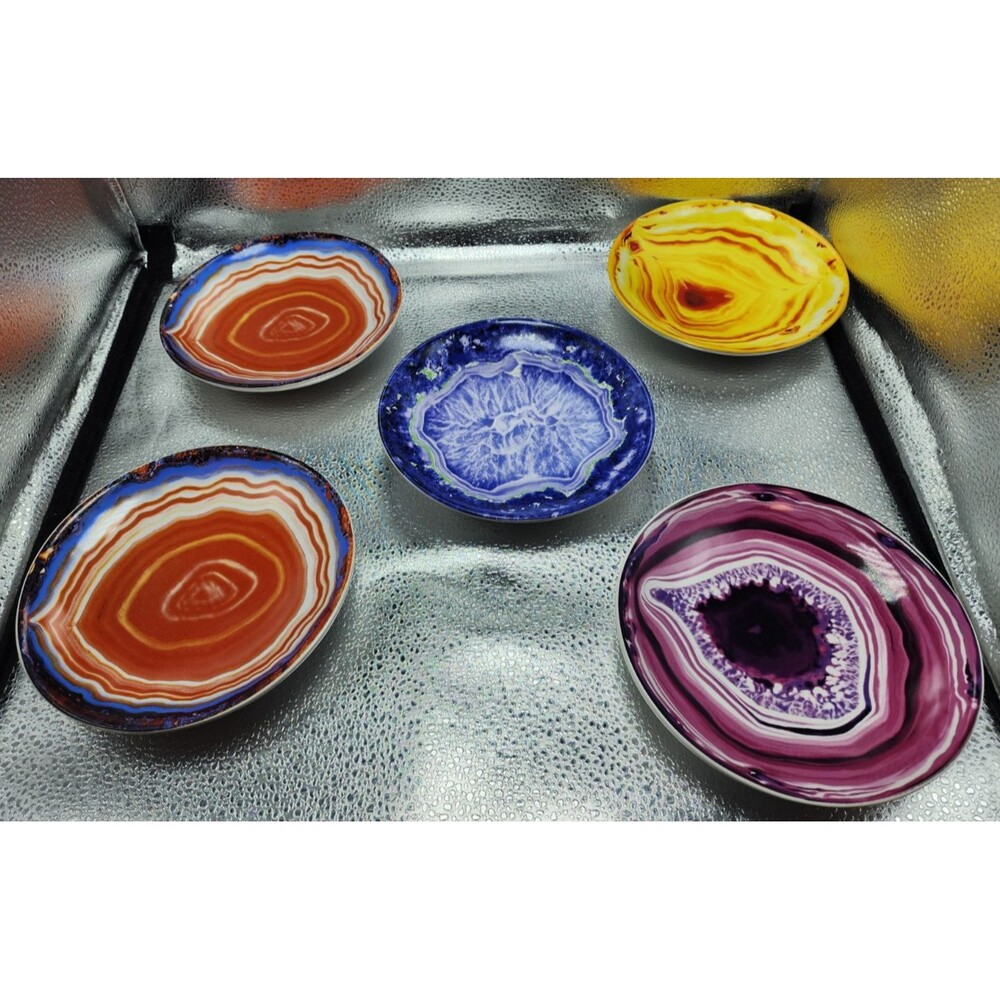Streamline Salad/Dessert Plates Multi-Color Approx 6" (Set of 5)